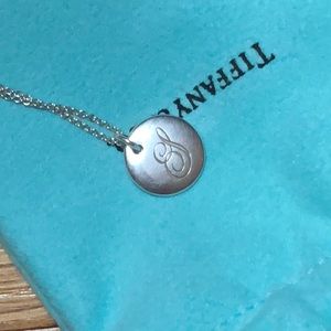 Tiffany Notes Alphabet Disk Charm Pendant - S